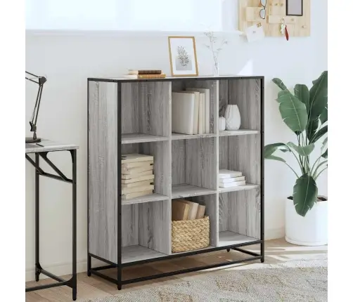 Raamatualus, Hall Sonoma, 97,5X33X107,5 cm Tehispuit Ja Metall