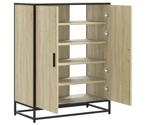 Apavu Skapītis, Ozolkoka, 75X38X97,5Cm Inženierijas Koks&Metāls Vidaxl