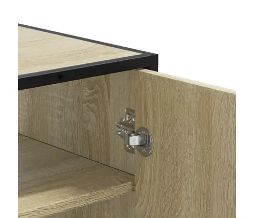 Apavu Skapītis, Ozolkoka, 75X38X97,5Cm Inženierijas Koks&Metāls Vidaxl