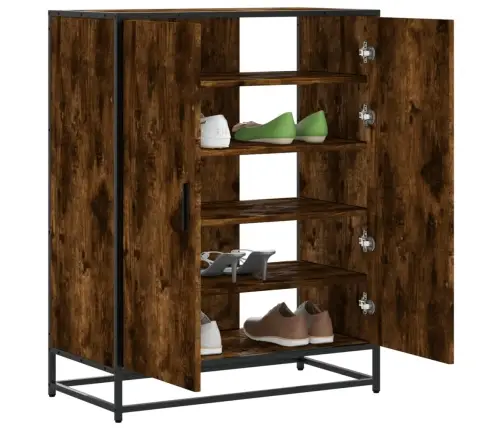 Apavu Skapītis, Ozolkoka, 75X38X97,5Cm Inženierijas Koks&Metāls Vidaxl