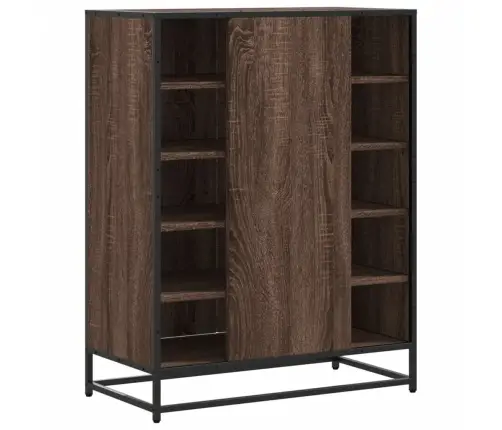 Apavu Skapītis, Brūns, 75X38X97,5 Cm, Inženierijas Koks&Metāls Vidaxl