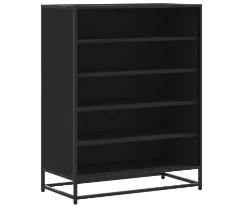 Jalatsikapp, Must, 75X38X97,5 cm Tehispuit