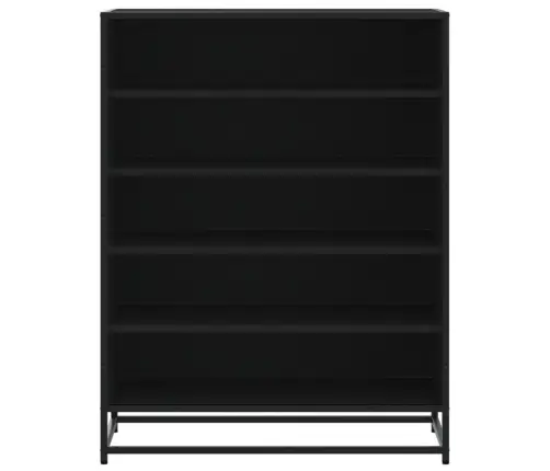 Jalatsikapp, Must, 75X38X97,5 cm Tehispuit