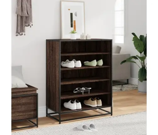 Apavu Skapītis, Brūns, 75X38X97,5 Cm, Inženierijas Koks&Metāls Vidaxl