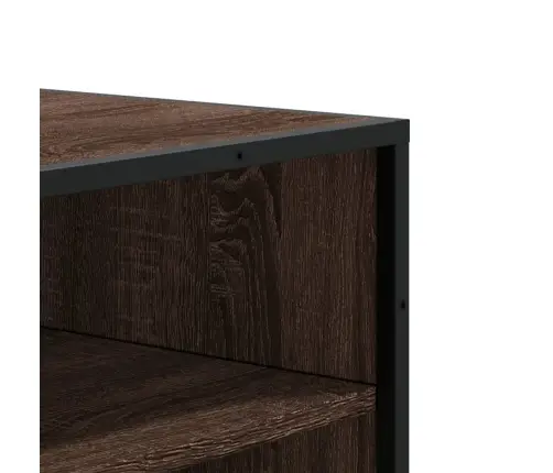 Apavu Skapītis, Brūns, 75X38X97,5 Cm, Inženierijas Koks&Metāls Vidaxl