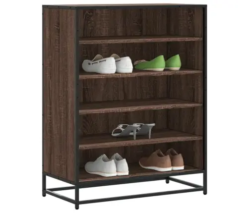 Apavu Skapītis, Brūns, 75X38X97,5 Cm, Inženierijas Koks&Metāls Vidaxl