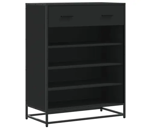 Apavu Skapis Melns 75X38X97,5 Cm Engineered Wood And Metal Vidaxl