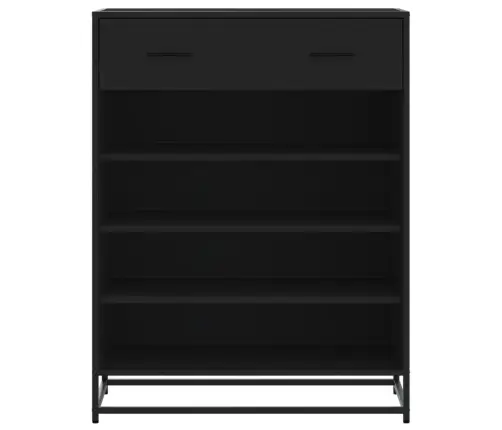 Apavu Skapis Melns 75X38X97,5 Cm Engineered Wood And Metal Vidaxl