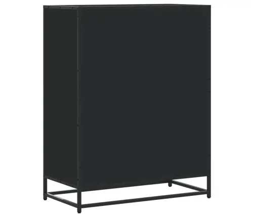Apavu Skapis Melns 75X38X97,5 Cm Engineered Wood And Metal Vidaxl