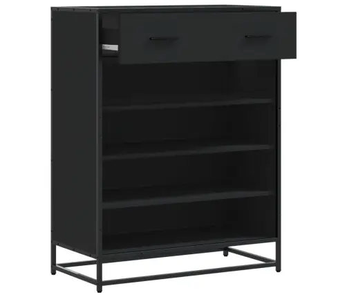 Apavu Skapis Melns 75X38X97,5 Cm Engineered Wood And Metal Vidaxl