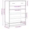 Apavu Skapis Melns 75X38X97,5 Cm Engineered Wood And Metal Vidaxl