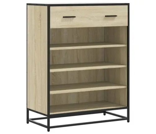 Apavu Skapītis, Ozolkoka, 75X38X97,5Cm Inženierijas Koks&Metāls Vidaxl