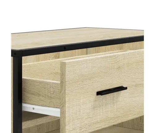 Apavu Skapītis, Ozolkoka, 75X38X97,5Cm Inženierijas Koks&Metāls Vidaxl