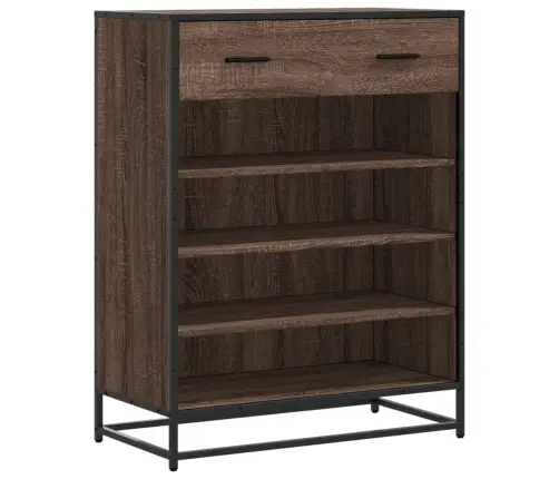 Apavu Skapītis, Brūns, 75X38X97,5 Cm, Inženierijas Koks&Metāls Vidaxl