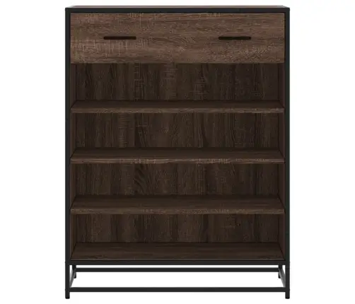 Apavu Skapītis, Brūns, 75X38X97,5 Cm, Inženierijas Koks&Metāls Vidaxl