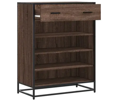 Apavu Skapītis, Brūns, 75X38X97,5 Cm, Inženierijas Koks&Metāls Vidaxl