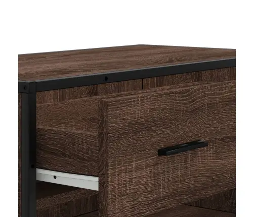 Apavu Skapītis, Brūns, 75X38X97,5 Cm, Inženierijas Koks&Metāls Vidaxl