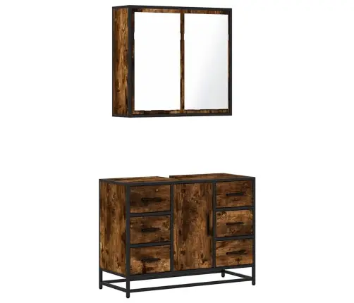 2-Daļīgs Vannasistabas Mēbeļu Komplekts, Inženierijas Koks Vidaxl