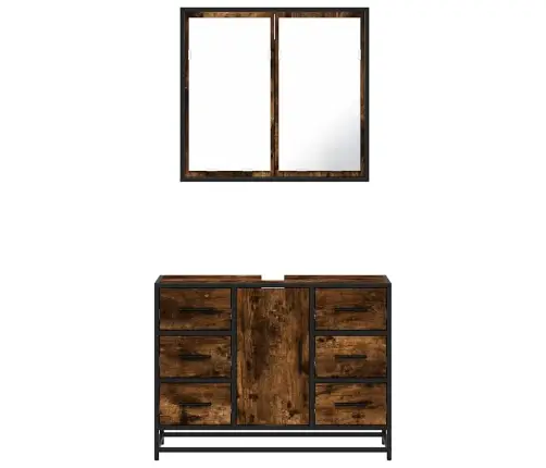 2-Daļīgs Vannasistabas Mēbeļu Komplekts, Inženierijas Koks Vidaxl