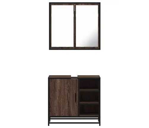 2-Daļīgs Vannasistabas Mēbeļu Komplekts, Ozolkoka Krāsa Vidaxl