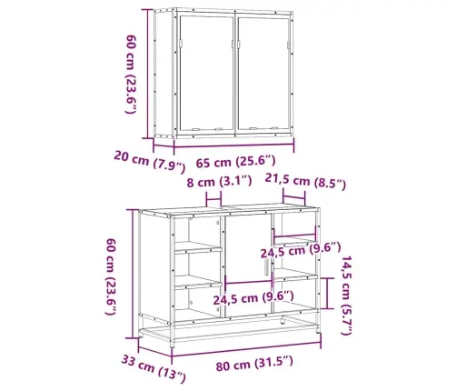 2-Daļīgs Vannasistabas Mēbeļu Komplekts, Melns, Koks Vidaxl 2-Daļīgs Vannasistabas Mēbeļu Komplekts, Melns, Koks Vidaxl
