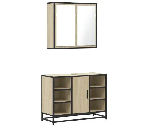 2-Daļīgs Vannasistabas Mēbeļu Komplekts, Inženierijas Koks Vidaxl