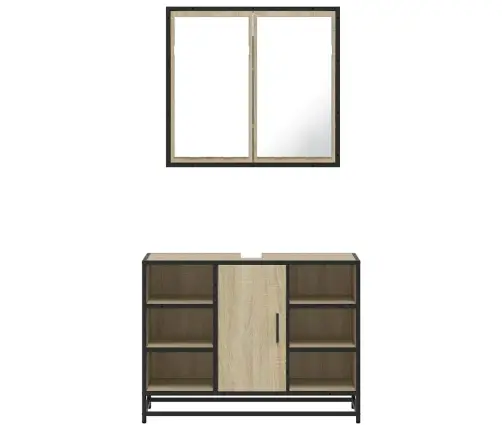 2-Daļīgs Vannasistabas Mēbeļu Komplekts, Inženierijas Koks Vidaxl