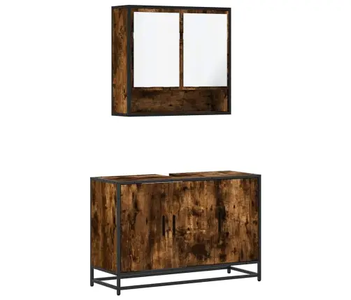 2-Daļīgs Vannasistabas Mēbeļu Komplekts, Inženierijas Koks Vidaxl