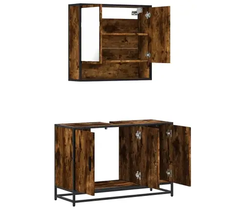 2-Daļīgs Vannasistabas Mēbeļu Komplekts, Inženierijas Koks Vidaxl