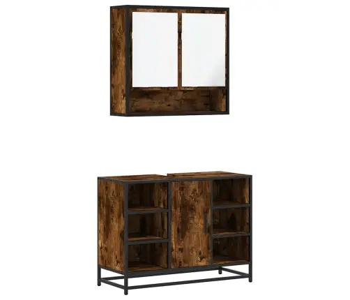 2-Daļīgs Vannasistabas Mēbeļu Komplekts, Inženierijas Koks Vidaxl 2-Daļīgs Vannasistabas Mēbeļu Komplekts, Inženierijas Koks Vidaxl