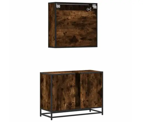 2-Daļīgs Vannasistabas Mēbeļu Komplekts, Inženierijas Koks Vidaxl 2-Daļīgs Vannasistabas Mēbeļu Komplekts, Inženierijas Koks Vidaxl