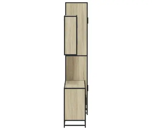 Vonios Baldų Komplektas, 3 Dalių, Ąžuolo, Apdirbta Mediena