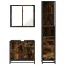 Vonios Baldų Komplektas, 3 Dalių, Dūminio Ąžuolo, Mediena