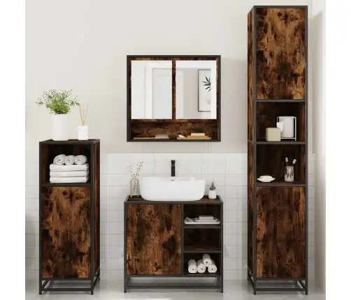 4-Daļīgs Vannasistabas Mēbeļu Komplekts, Ozolkoka Krāsa Vidaxl