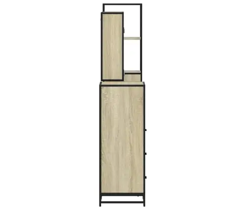 Vonios Baldų Komplektas, 4 Dalių, Ąžuolo, Apdirbta Mediena