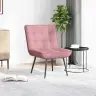 Relaksējošais Krēsls Rozā 64X74X84 Cm Samts Vidaxl