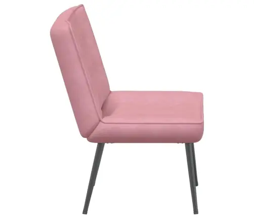 Relaksējošais Krēsls Rozā 64X74X84 Cm Samts Vidaxl