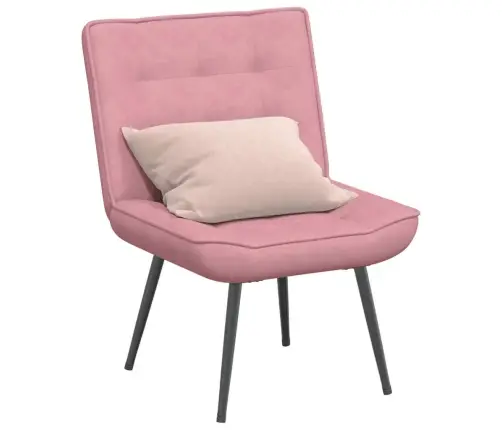Relaksējošais Krēsls Rozā 64X74X84 Cm Samts Vidaxl