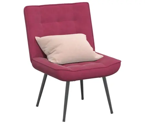 Poilsio Kėdė, Raudonojo Vyno Spalvos, 64X74X84cm Aksomas