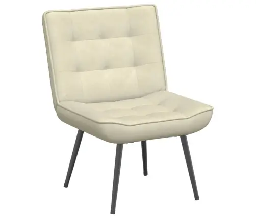 Poilsio Kėdė, Kreminės Spalvos, 64X74X84cm Aksomas