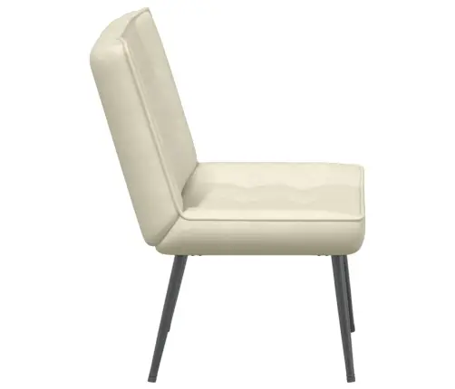 Poilsio Kėdė, Kreminės Spalvos, 64X74X84cm Aksomas