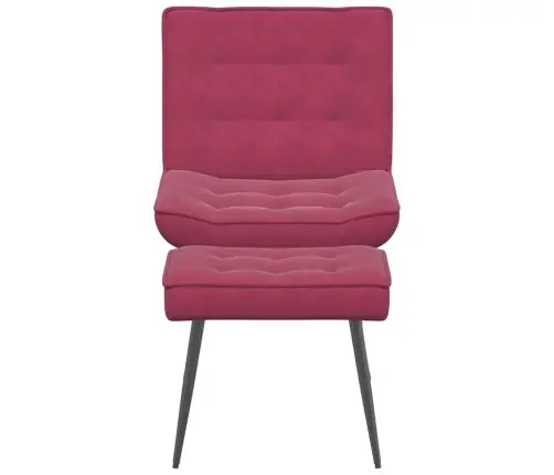 Atpūtas Krēsls Ar Kāju Balstu, Vīnsarkans Samts Vidaxl