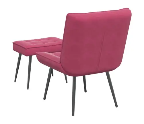 Atpūtas Krēsls Ar Kāju Balstu, Vīnsarkans Samts Vidaxl