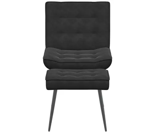 Atpūtas Krēsls Ar Kājsoliņu, Melns Samts Vidaxl