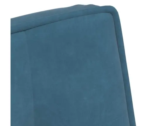 Poilsio Kėdė Su Taburete, Mėlynos Spalvos, Aksomas