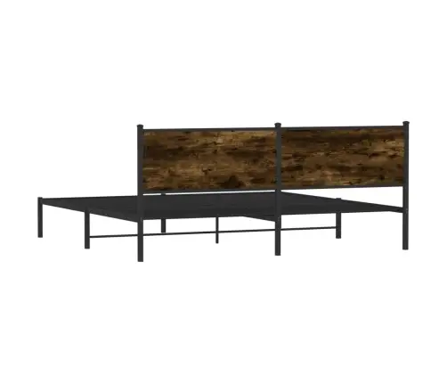 Gultas Rāmis Bez Matrača, Metāls, 200X200Cm, Ozolkoka Imitācija Vidaxl