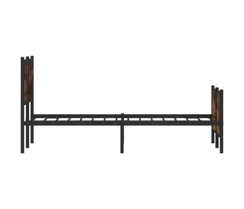 Metallist Voodiraam Ilma Madratsita Suitsutatud Tamm 140X190 Cm