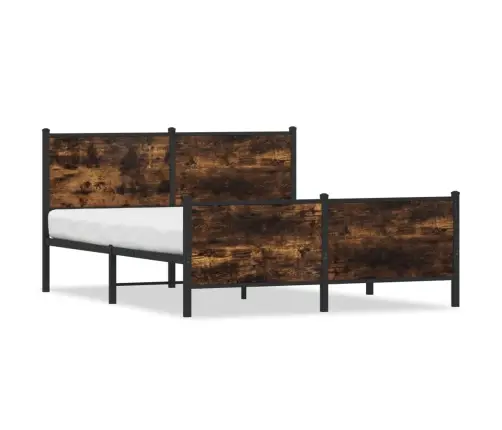 Gultas Rāmis Bez Matrača, Metāls, 150X200 M, Ozolkoka Imitācija Vidaxl