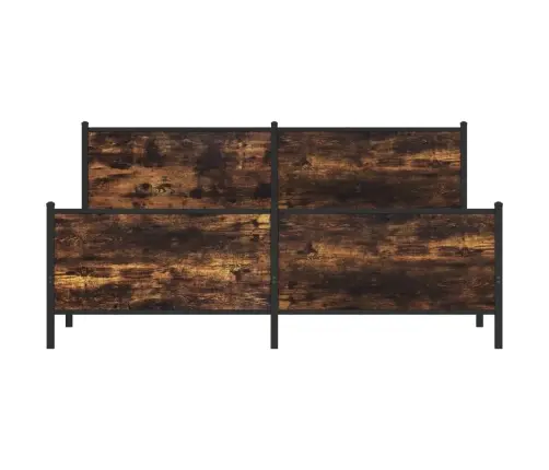 Gultas Rāmis Bez Matrača, Metāls, 183X213Cm, Ozolkoka Imitācija Vidaxl