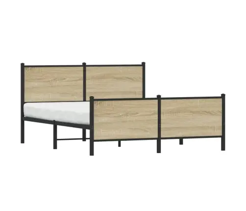 Metallist Voodiraam Ilma Madratsita Sonoma Tamm 140X190 Cm